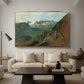 The Dachstein from the Plassen near Hallstatt, 1827 - Floater Framed Canvas Print