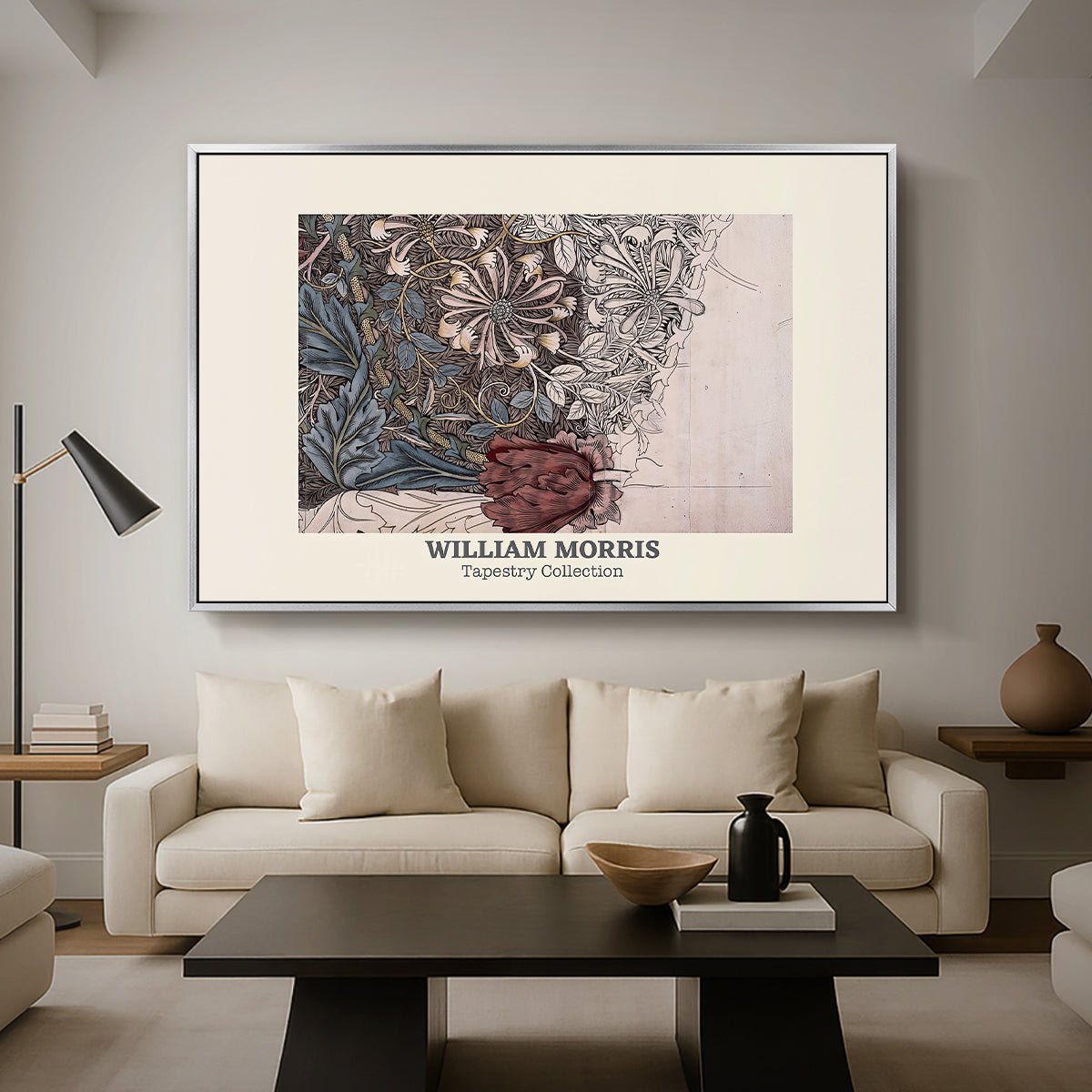 Honeysuckle (Tapestry Collection), 1874 - Floater Framed Canvas Print
