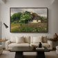 Farmhouse with Meadow Flowers, 1909 - Floater Framed Canvas Print