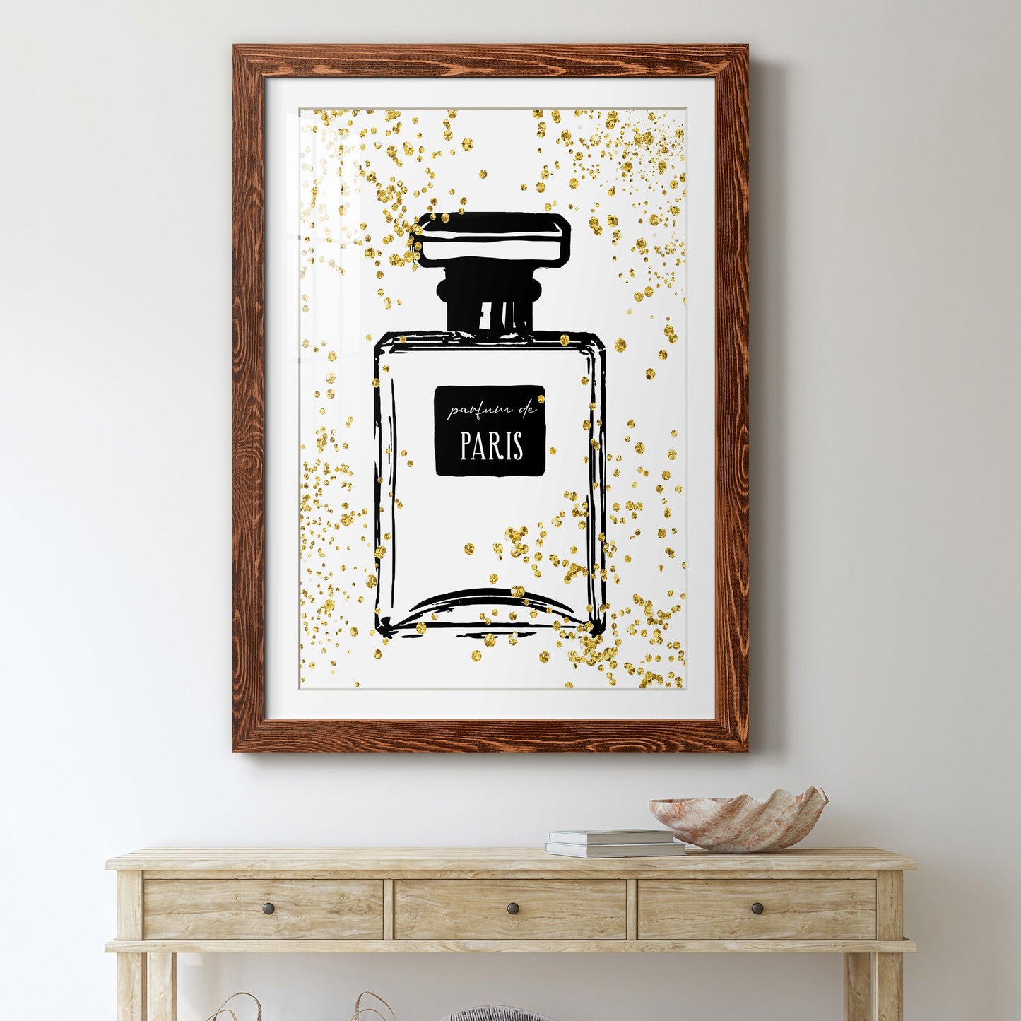 Glitter Perfume I - Premium Framed Print - Distressed Barnwood Frame - Ready to Hang