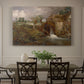 Canvas art print featuring a mill beside water in rural setting, showcased as a statement wall artwork