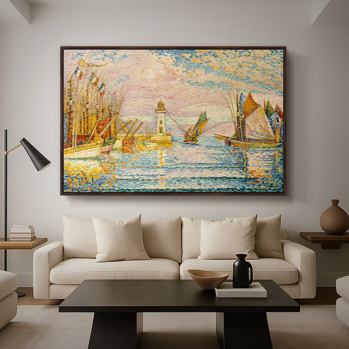 The Lighthouse at Groix, 1925 - Floater Framed Canvas Print