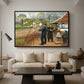 L. A. Ring Painting near Aasum Smithy, 1893 - Floater Framed Canvas Print