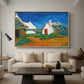 Three White Cottages at Saintes-Maries, 1888 - Floater Framed Canvas Print