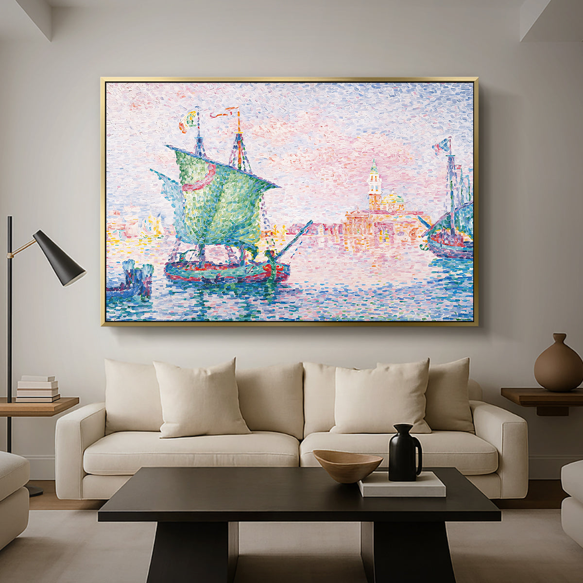 Venice, the Pink Cloud, 1909 - Floater Framed Canvas Print