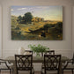 Canvas art print featuring a solitary figure in open landscape surrounded by sparse terrain, showcased as a statement wall artwork