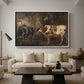 Portraits of Two Extraordinary Oxen, Property of the Earl of Powis, 1814 - Floater Framed Canvas Print