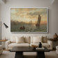 View from the Oslofjord, 1866 - Floater Framed Canvas Print