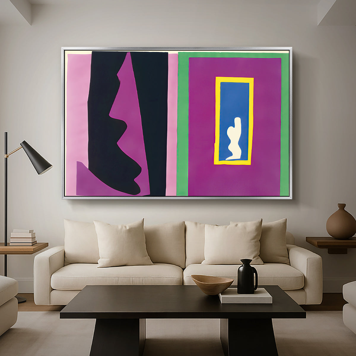 Destiny (Le destin), from Jazz, 1947 - Floater Framed Canvas Print