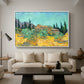 Wooden Sheds Among the Olive Trees and Cypresses, 1889 - Floater Framed Canvas Print