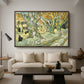 The Large Plane Trees (Road Menders at Saint-Rémy), 1889 - Floater Framed Canvas Print