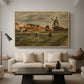 The Potato Harvest, c. 1875 - Floater Framed Canvas Print