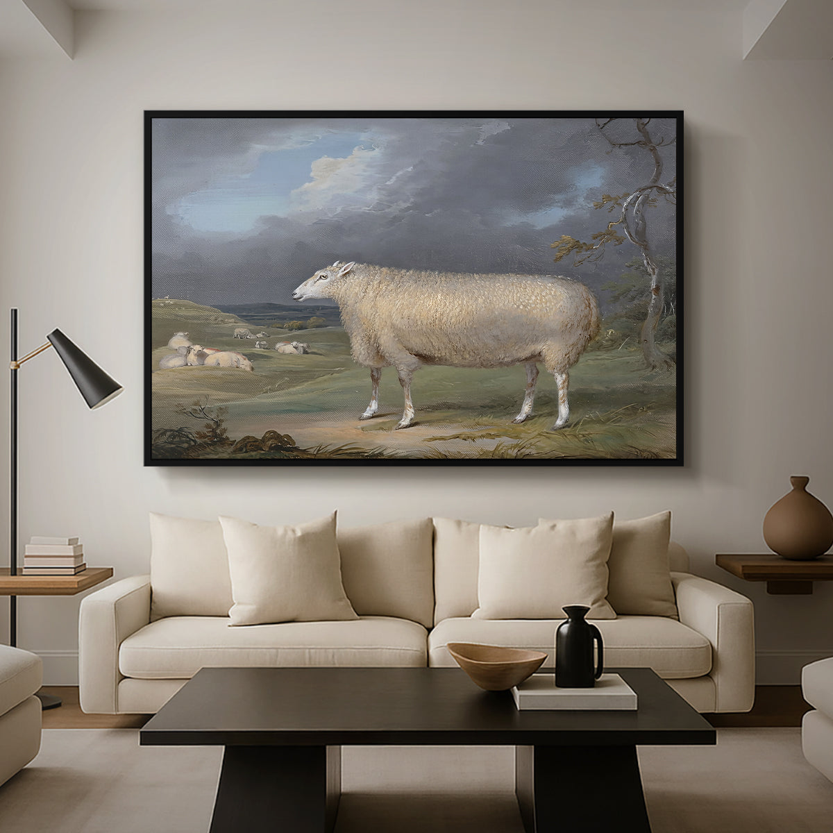 A Border Leicester Ewe, c. 1795-1800 - Floater Framed Canvas Print