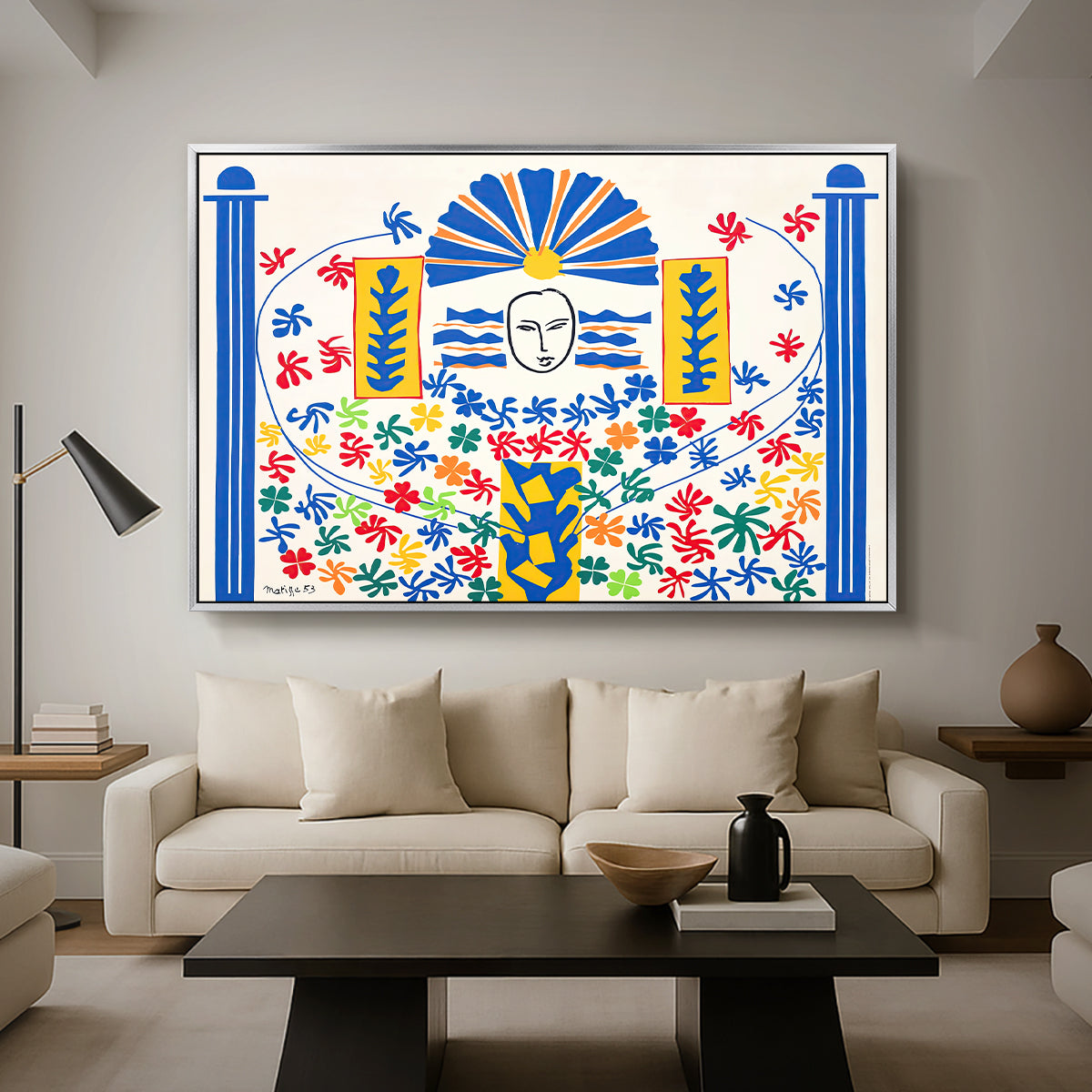 Apollo (Apollon), 1953 - Floater Framed Canvas Print