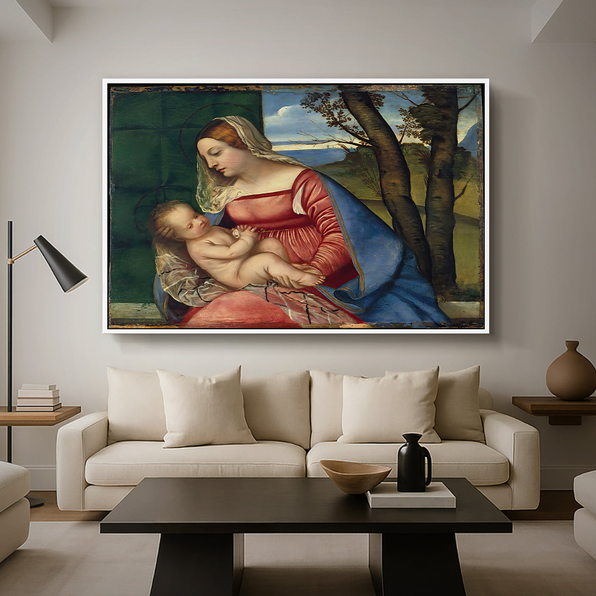 Madonna and Child, c. 1508 - Floater Framed Canvas Print
