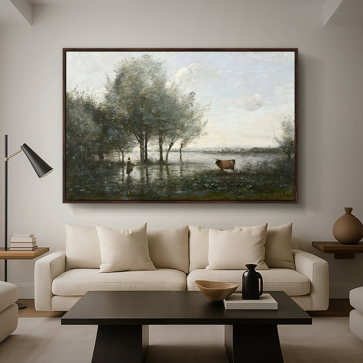 The Marsh (Le Marais), c. 1865-1870 - Floater Framed Canvas Print