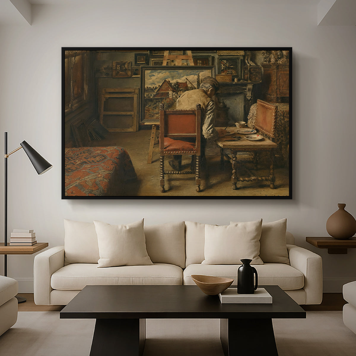 The Retoucher (The Restorer), 1876 - Floater Framed Canvas Print