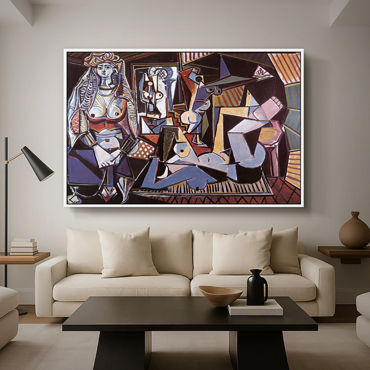 Women of Algiers (Version O), 1955 - Floater Framed Canvas Print