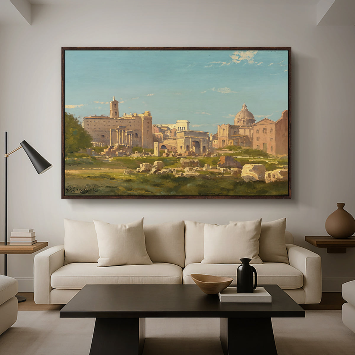 The Roman Forum, c. 1860 - Floater Framed Canvas Print