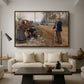 People by a Road, 1893 - Floater Framed Canvas Print