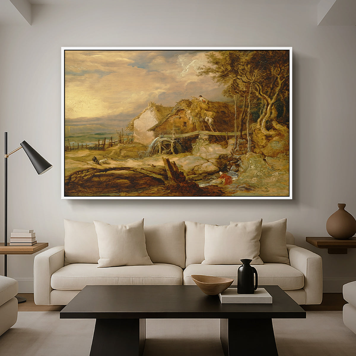 An Overshot Mill, c. 1802-1807 - Floater Framed Canvas Print