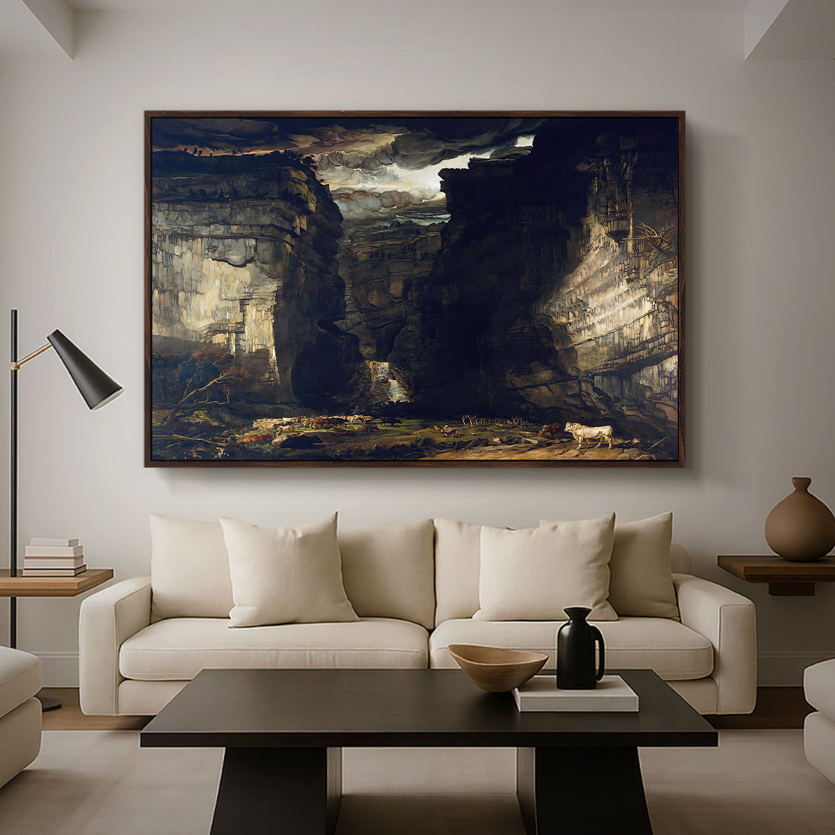 Gordale Scar, c. 1811-1813 - Floater Framed Canvas Print