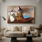 Jug, Candle, and Enamel Pan, 1950 - Floater Framed Canvas Print
