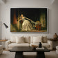 The Stolen Kiss (Le Baiser à la dérobée), c. 1788 - Floater Framed Canvas Print