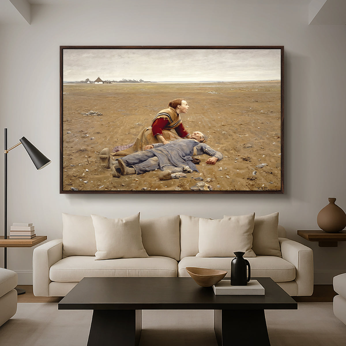 Worn Out (Udslidt), 1889 - Floater Framed Canvas Print