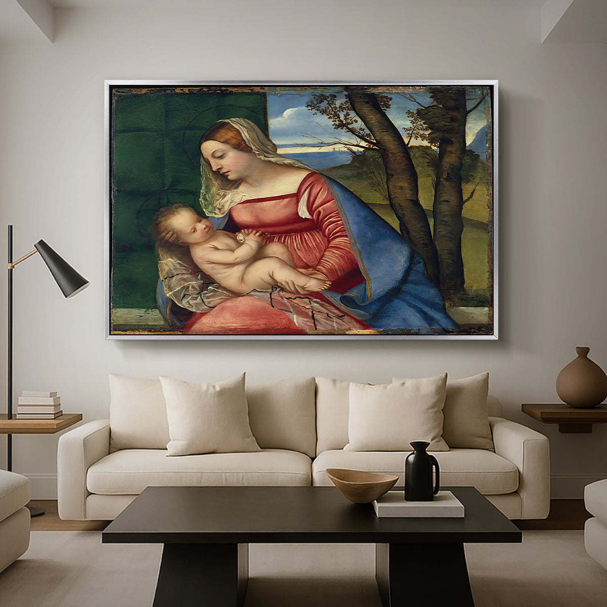 Madonna and Child, c. 1508 - Floater Framed Canvas Print