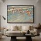 Children Playing on the Beach in Valencia, c. 1908 - Floater Framed Canvas Print