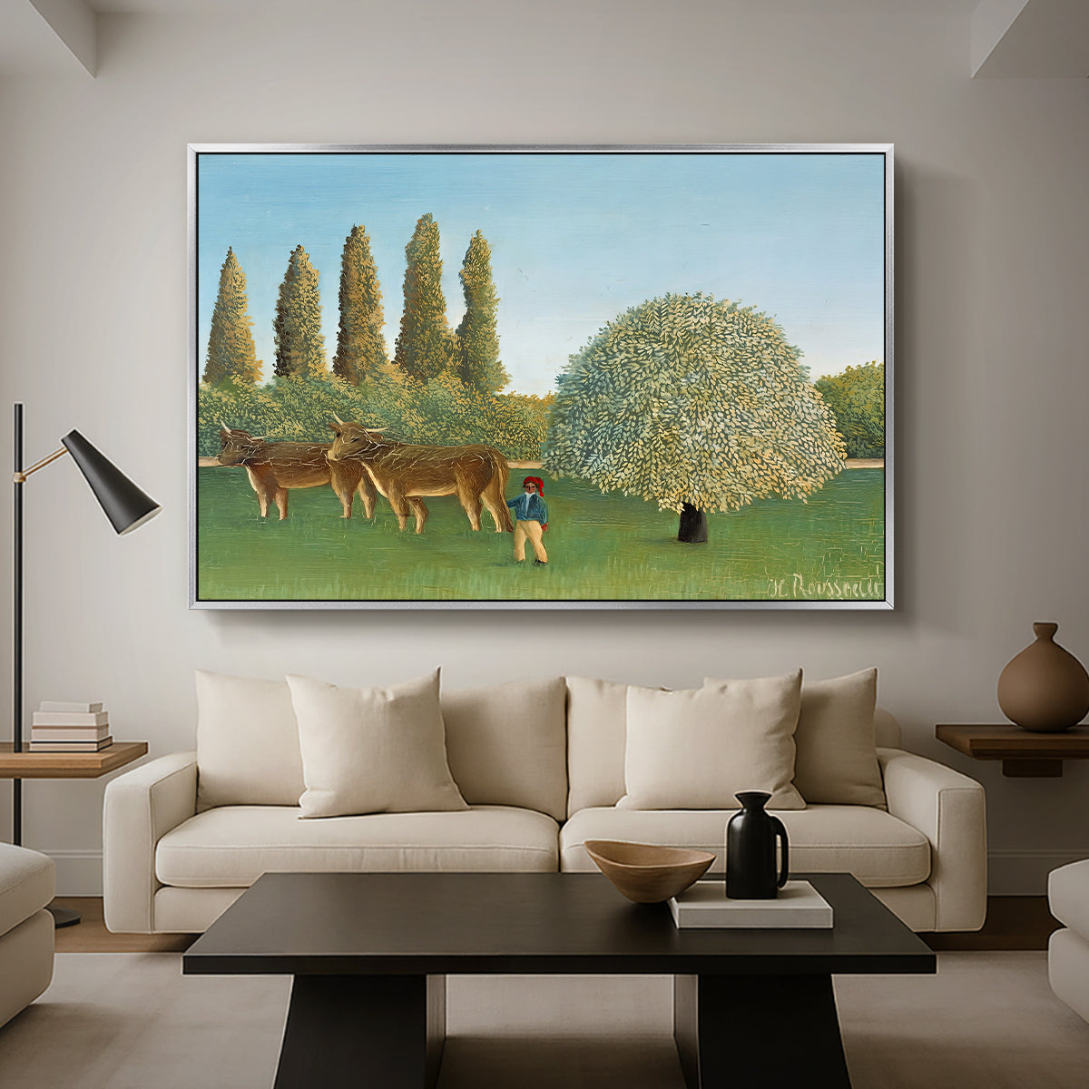 Meadlowland (The Pasture), 1910 - Floater Framed Canvas Print