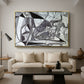 Goat's Skull, Bottle and Candle, 1952 - Floater Framed Canvas Print