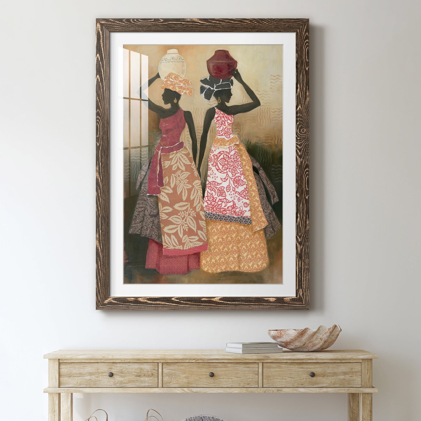 Village Women II - Premium Framed Print - Distressed Barnwood Frame - Ready to Hang