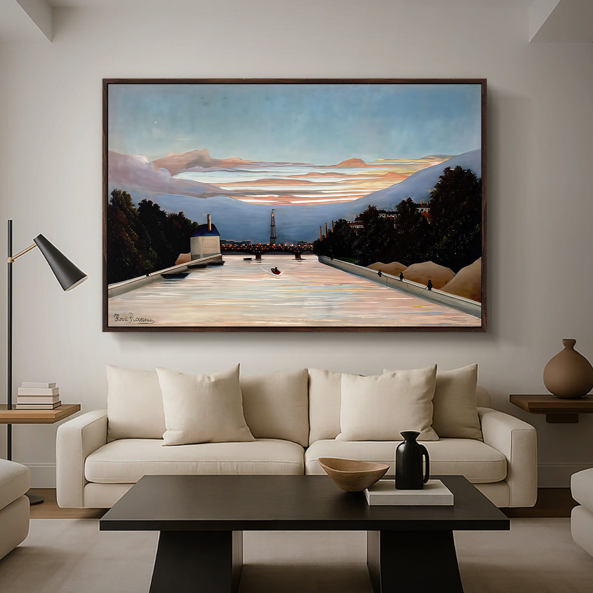 The Eiffel Tower, c. 1898 - Floater Framed Canvas Print