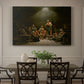 Canvas art print featuring a group of worshippers gathered in a dark interior engaged in religious devotion, showcased as a statement wall artwork