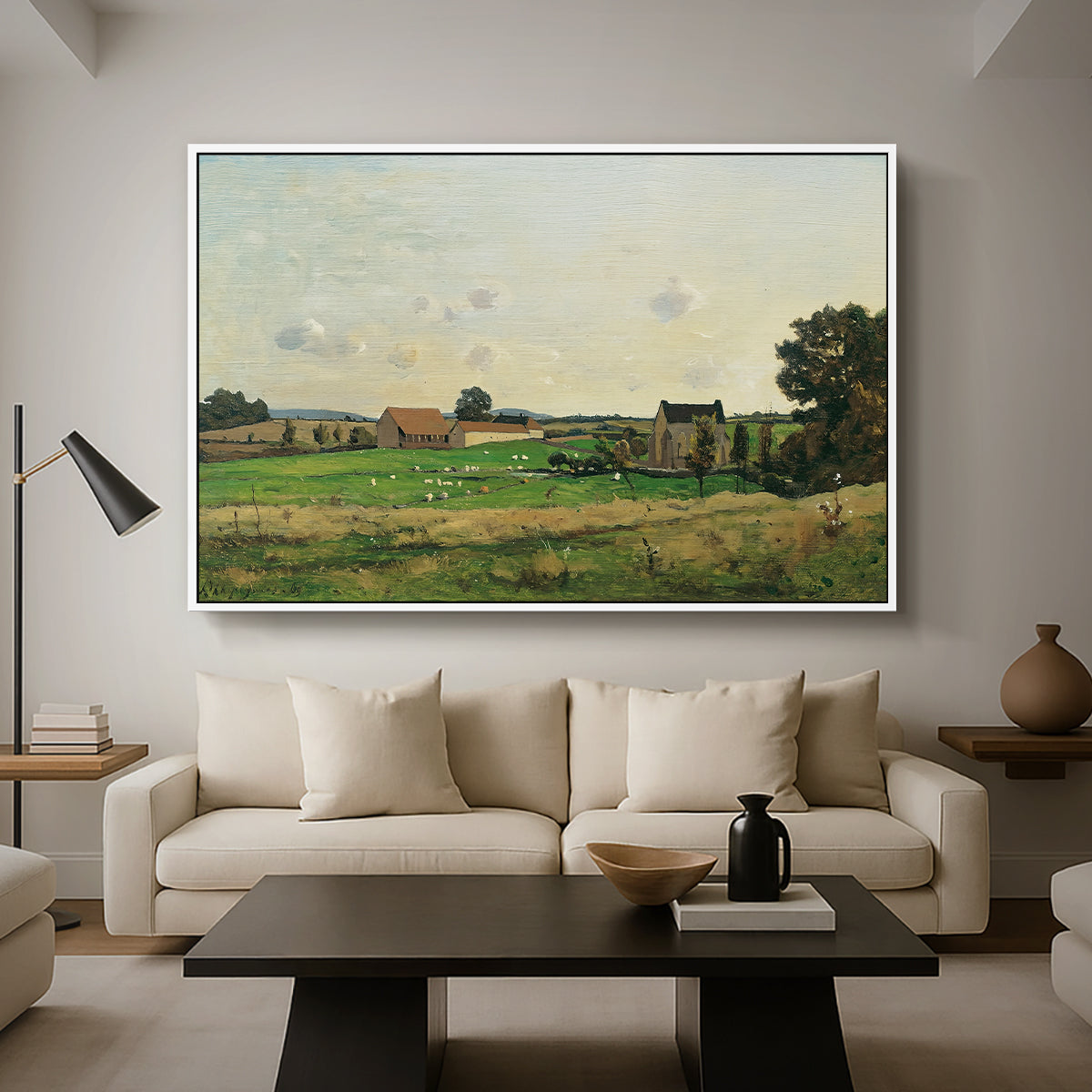 The Saulce Estate, 1869 - Floater Framed Canvas Print