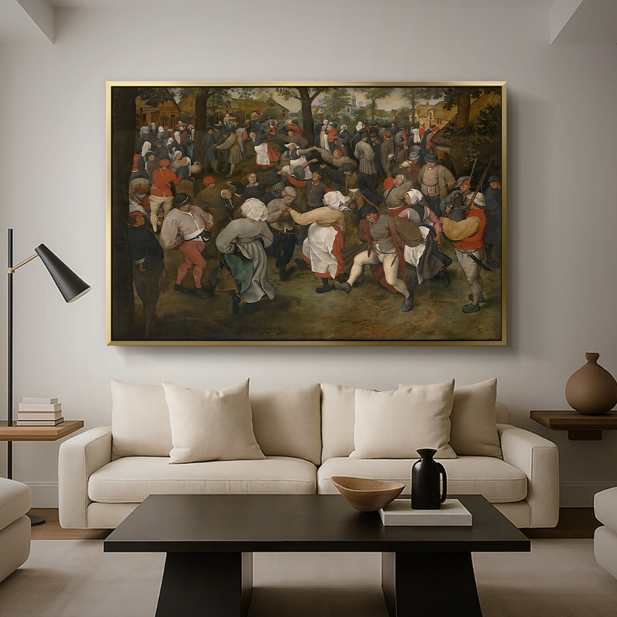The Wedding Dance, c. 1566 - Floater Framed Canvas Print