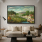 Pastoral Landscape with Stream, Fisherman and Strollers, 1875-1880 - Floater Framed Canvas Print