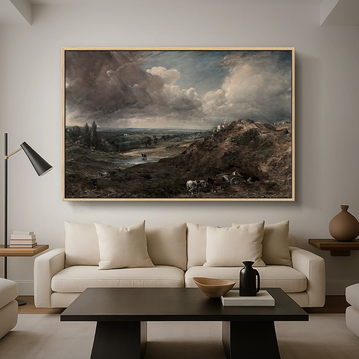 Branch Hill Pond, Hampstead Heath, c. 1828 - Floater Framed Canvas Print
