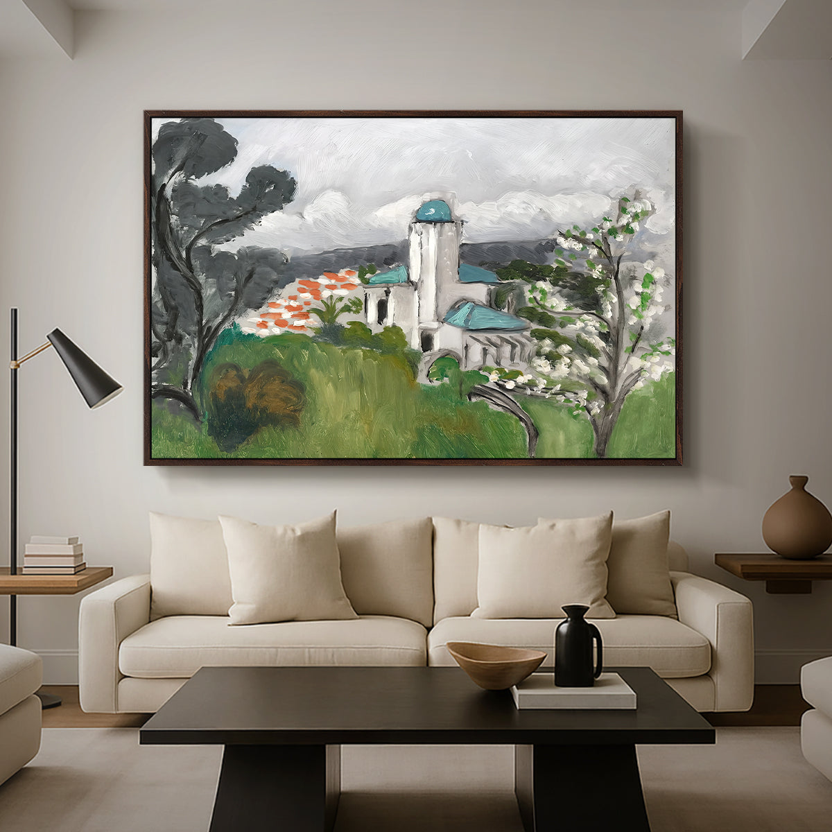 The Blue Villa (La Villa Bleue), c. 1918 - Floater Framed Canvas Print