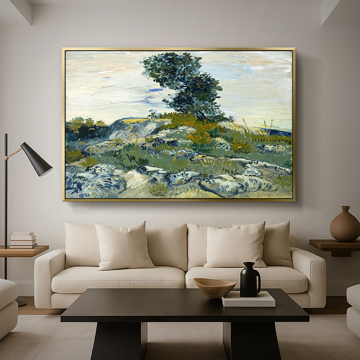 The Rocks, 1888 - Floater Framed Canvas Print