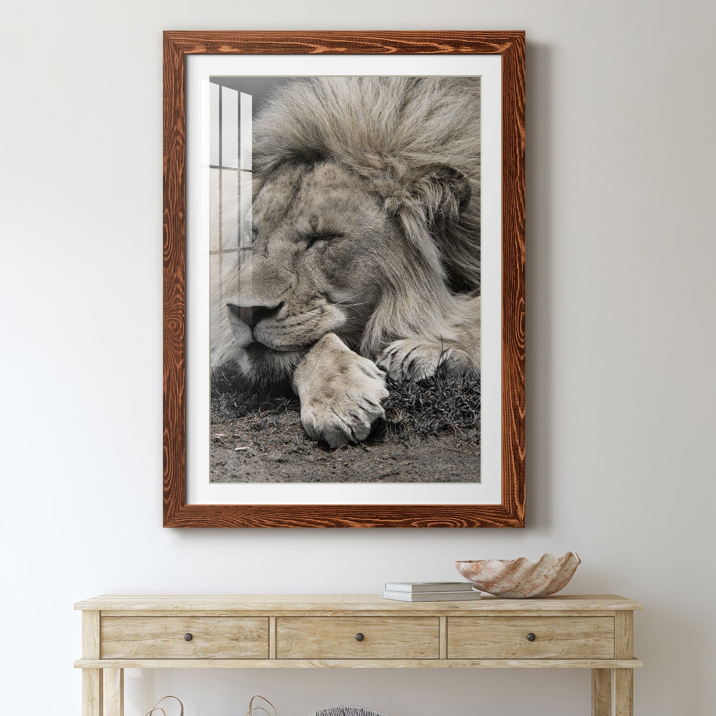 Sleepy Afternoon in Masai Mara - Premium Framed Print - Distressed Barnwood Frame - Ready to Hang