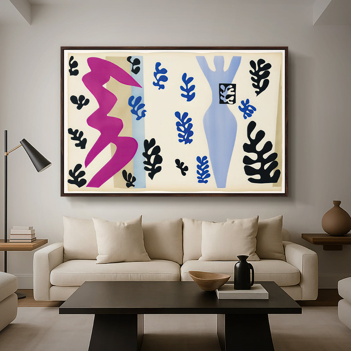 The Knife Thrower (Le lanceur de couteaux), from Jazz, 1947 - Floater Framed Canvas Print