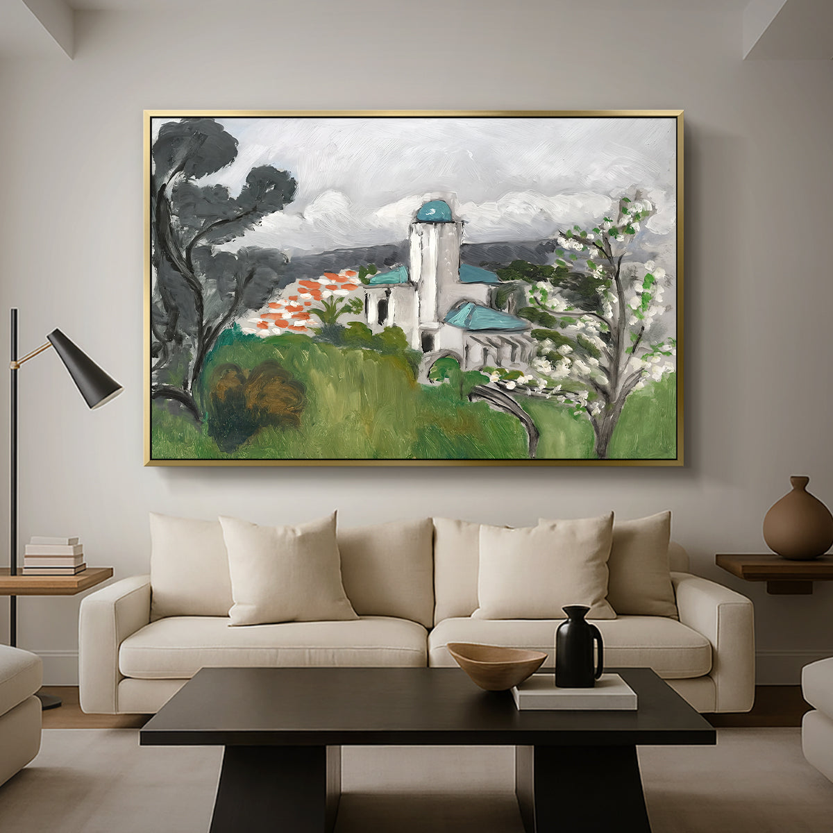 The Blue Villa (La Villa Bleue), c. 1918 - Floater Framed Canvas Print