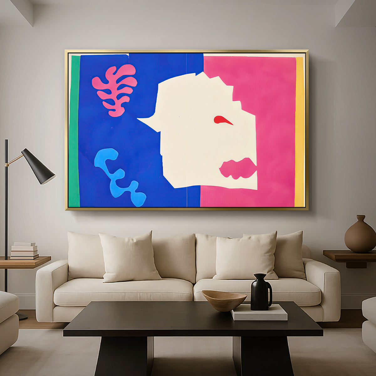The Wolf (Le loup), from Jazz, 1947 - Floater Framed Canvas Print