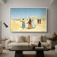 View from the Desert of Cairo with Citadel and Mamluk Tombs in the Background, c. 1889-1890 - Floater Framed Canvas Print