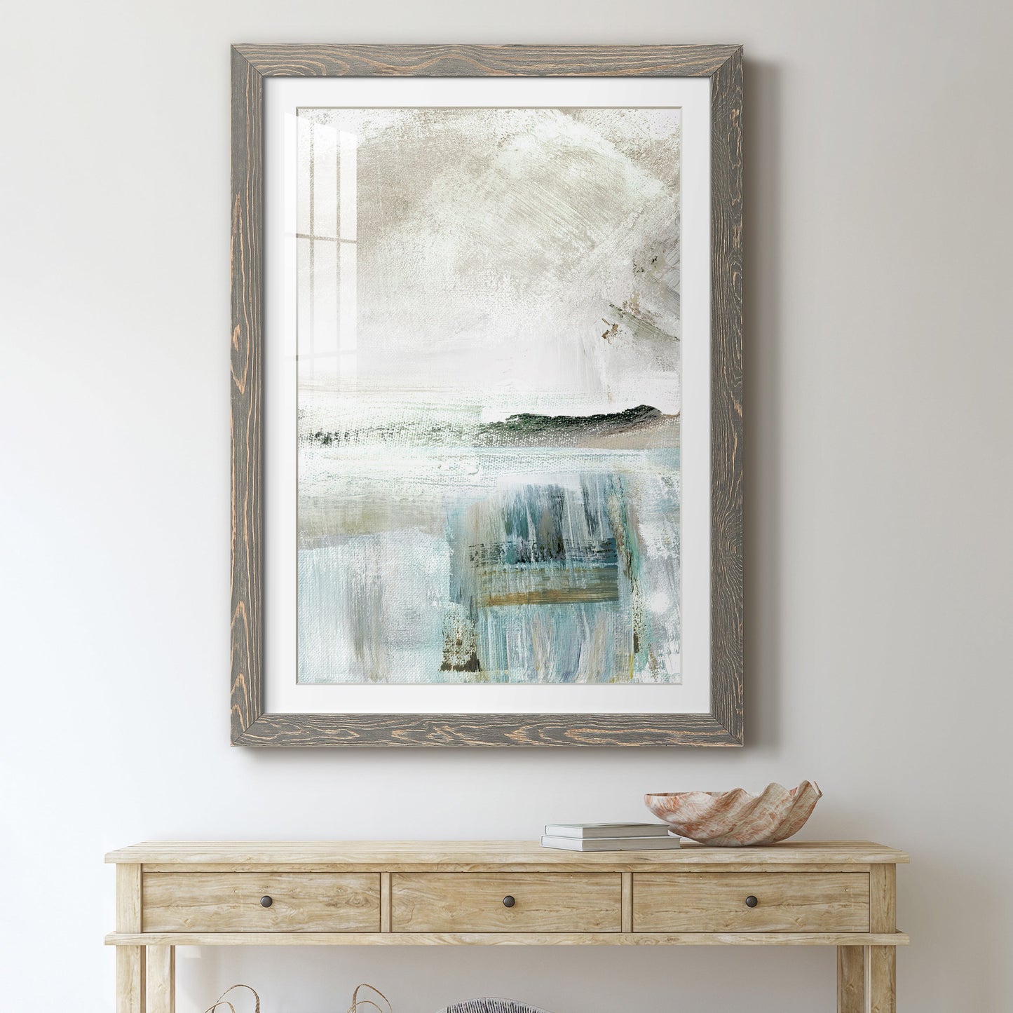 Summer Teal II - Premium Framed Print - Distressed Barnwood Frame - Ready to Hang