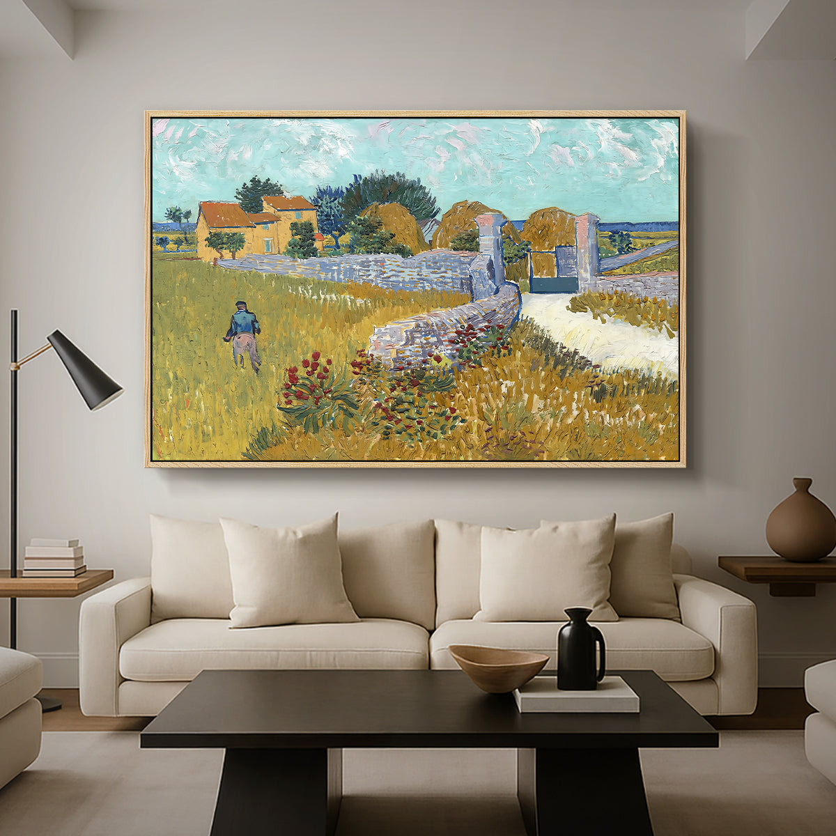 Farmhouse in Provence, 1888 - Floater Framed Canvas Print