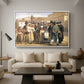 A Charlatan Selling Blacking in the Piazza Barberini in Rome, c. 1840-1849 - Floater Framed Canvas Print